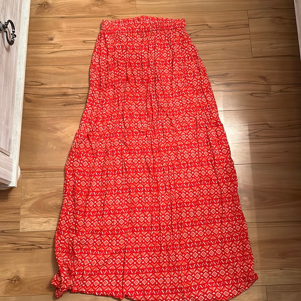 Apricot Lane Red Maxi Skirt